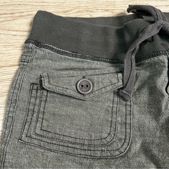 BeBop Olive Green Drawstring Bermuda Shorts | Size 1 | - Picture 2 of 9